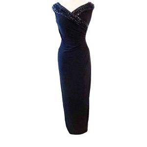 RALPH LAUREN EVENING Cap Sleeve Sequin Surplice Gown 6